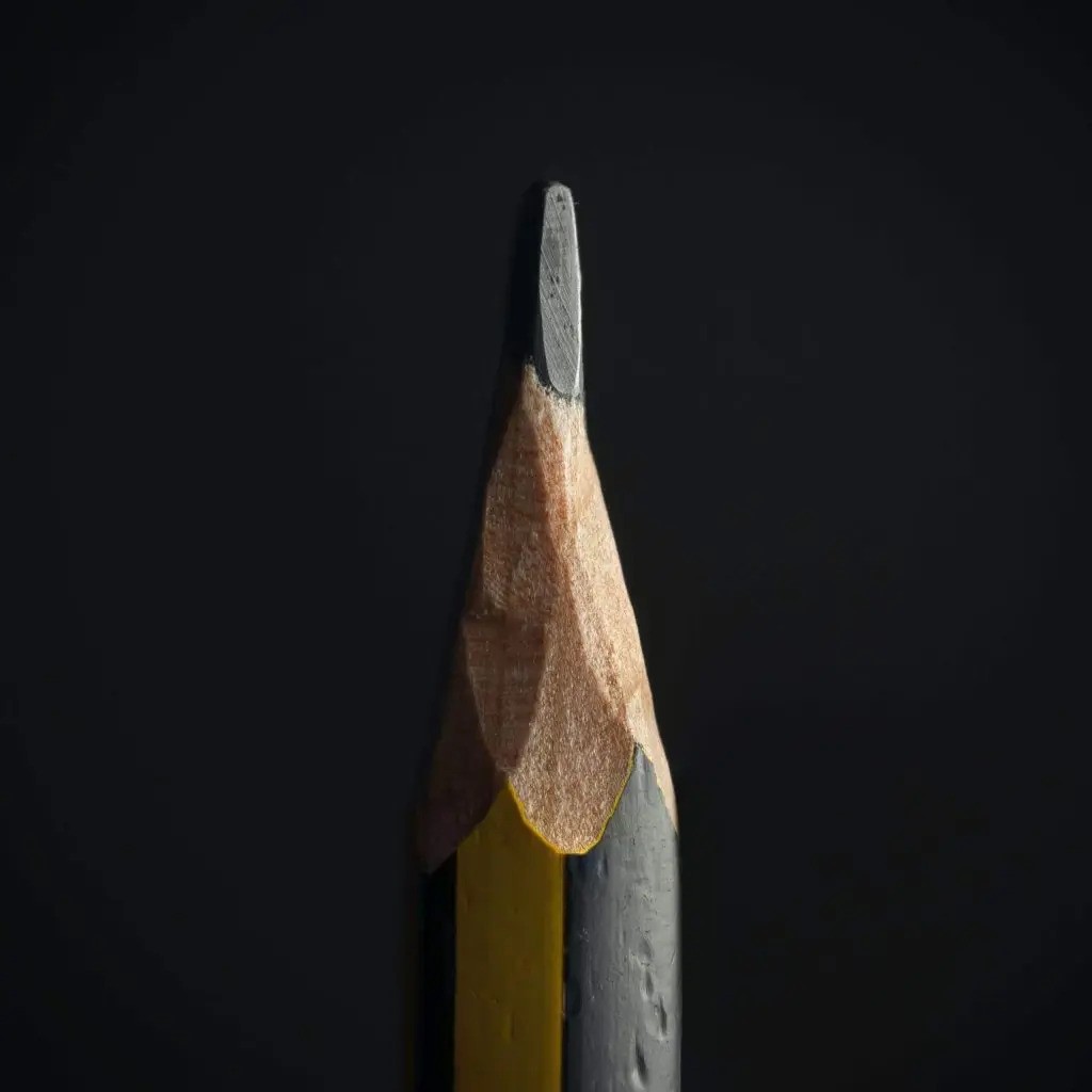 Pencil on a black background